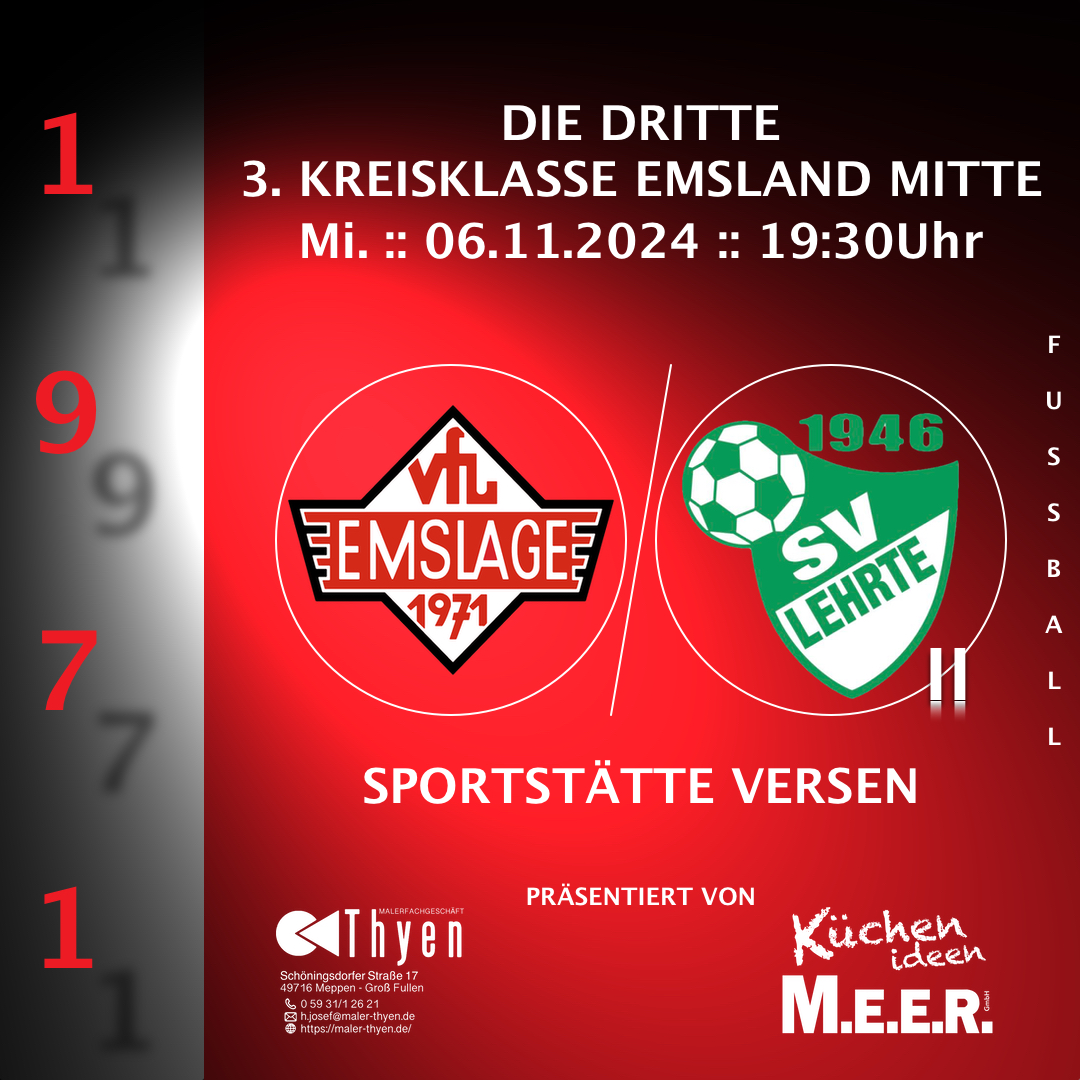 VfL III vs SG Schleper/Lehrte II | 06.11.2024 | 19:30Uhr