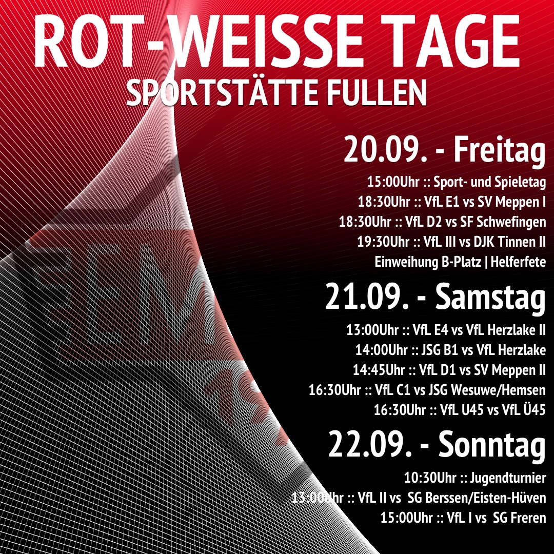 Rot-Weisse Tage vom 20.09. – 22.09.2024