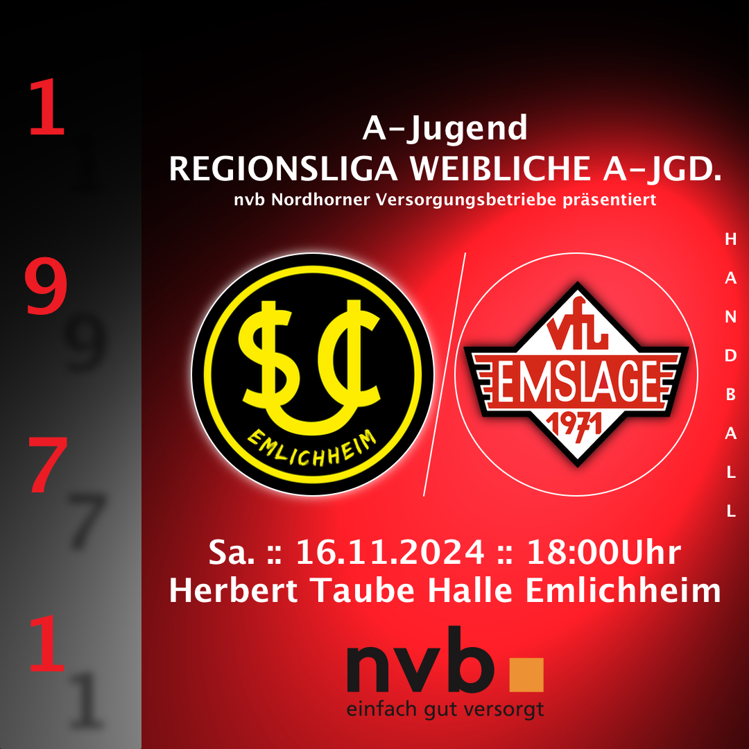 Handball SC Union Emlichheim vs VfL A | 16.11.2024 | 18:00Uhr