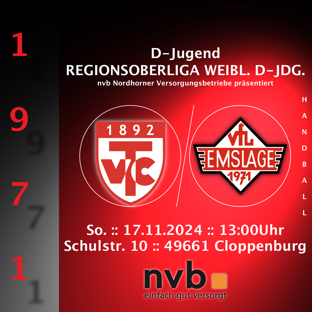 Handball TV Cloppenburg vs VfL D | 17.11.2024 | 13:00Uhr